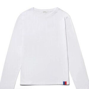 KULE The Modern Long Sleeve - Size XS White T-Shirt Tee 100% Organic Cotton